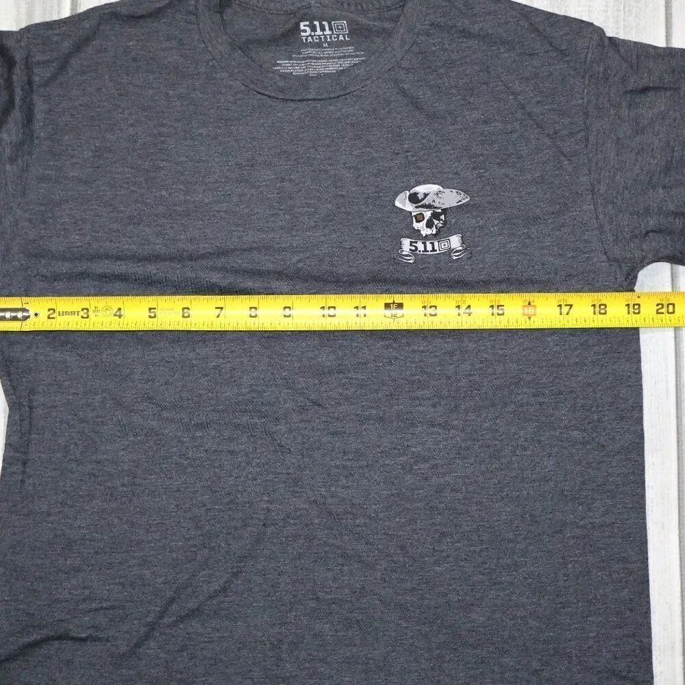 5.11 Tactical Premium Mobility Patriot T-Shirt - CHARCOAL HEATHER - M - Picture 5 of 7